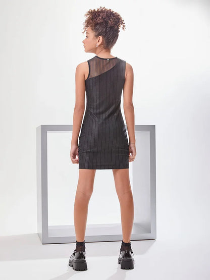 Vestido Tule Listrado Iam Authoria