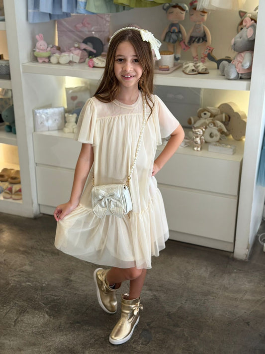 Vestido Infantil Creme Petit Cherie