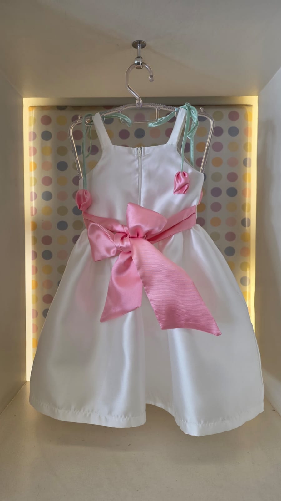Vestido Infantil Branco Tulipas Buá