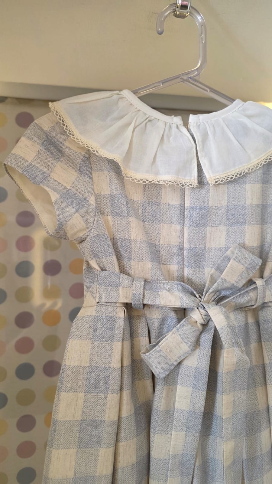 Vestido Infantil Xadrez Azul Buá