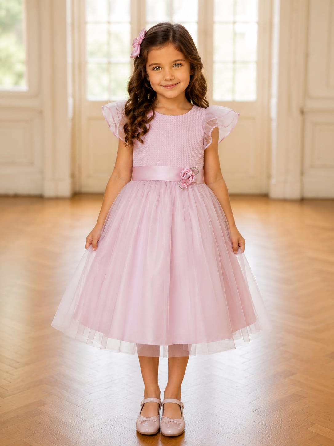 Vestido Infantil Laço Ombro Buá