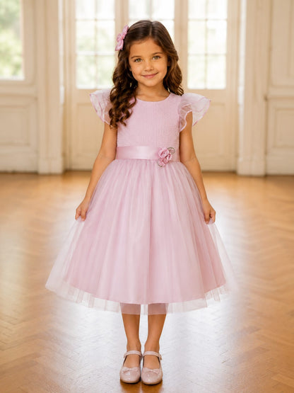 Vestido Infantil Laço Ombro Buá