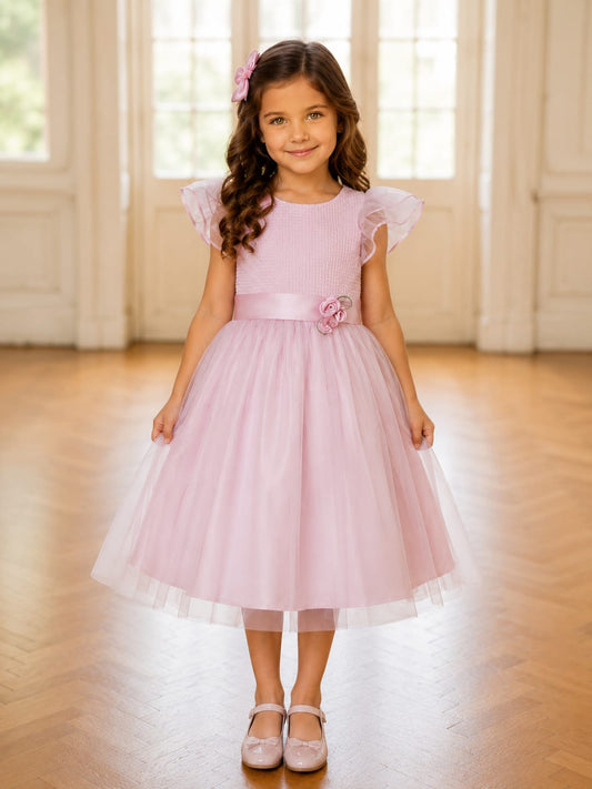 Vestido Infantil Laço Ombro Buá