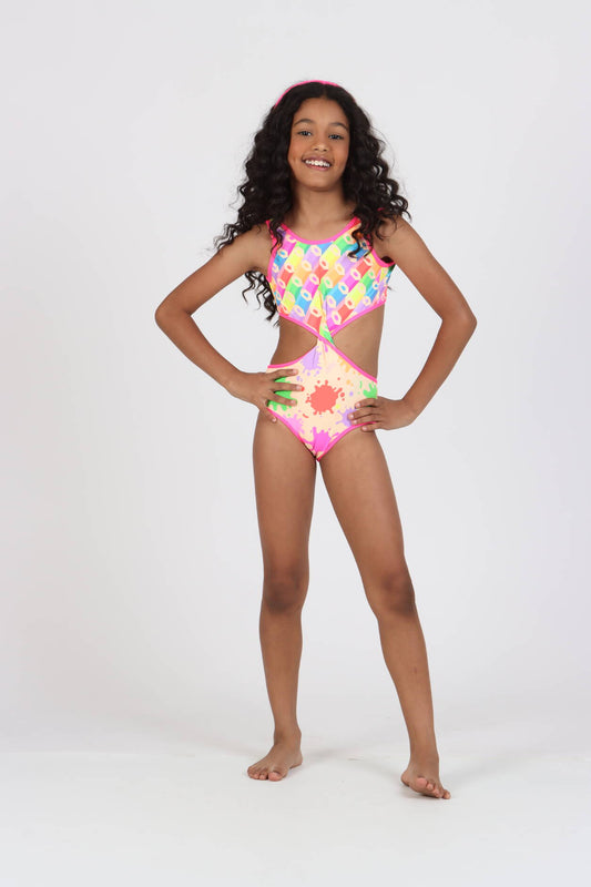 Maiô Infantil Carol Colorir Siri