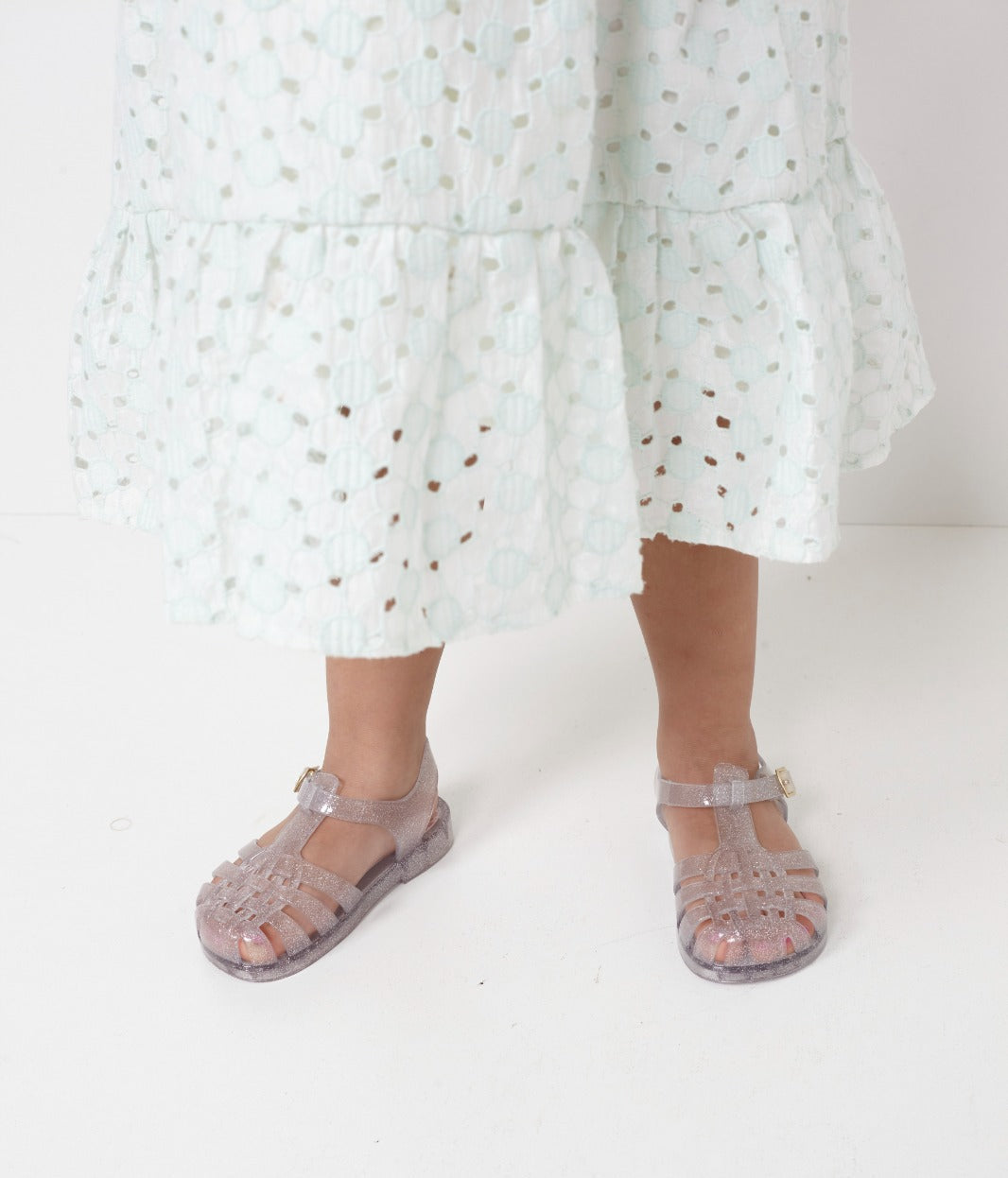 Sandália Prata Glitter