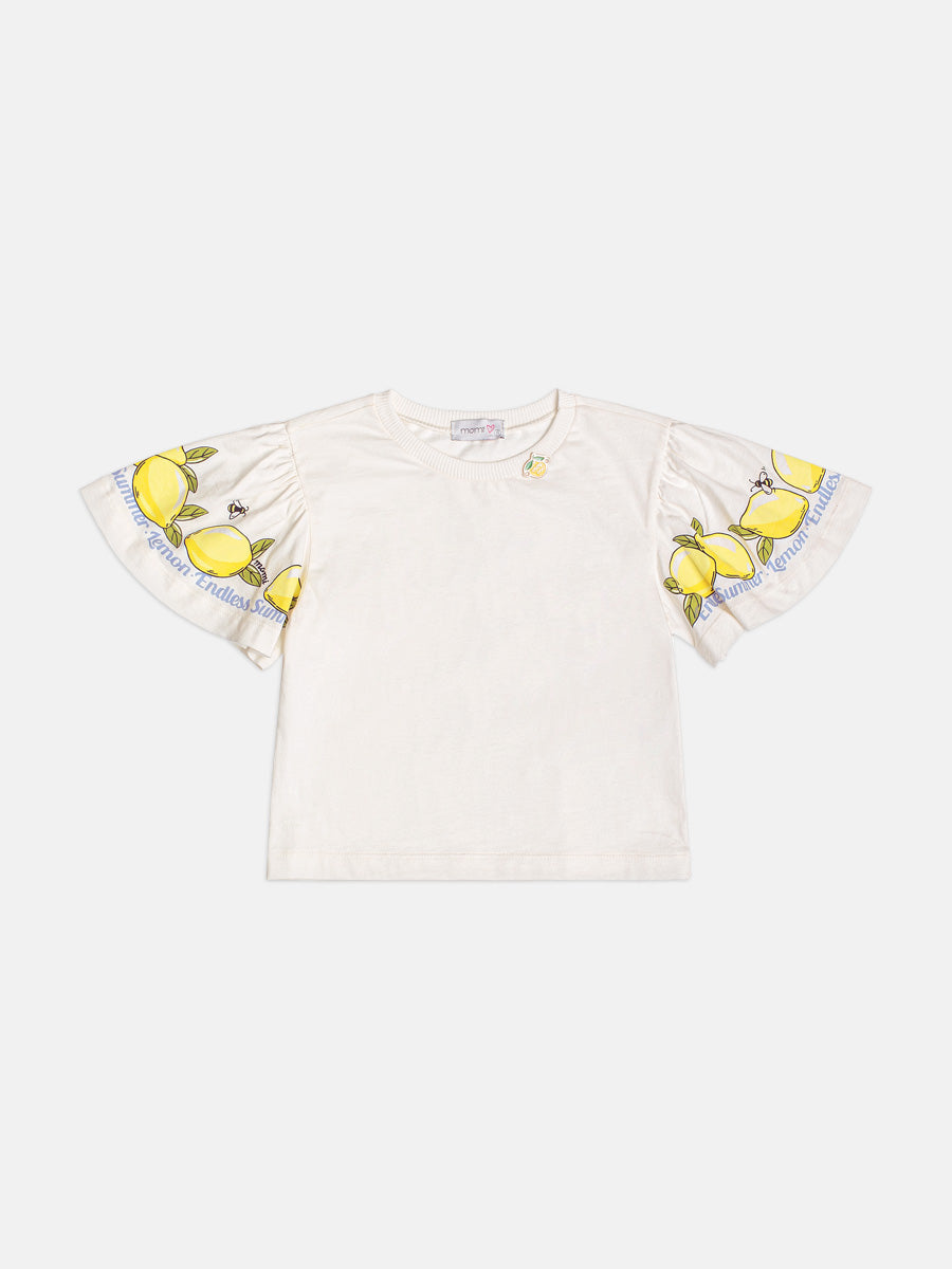 Conjunto Infantil Menina Off Limão Momi
