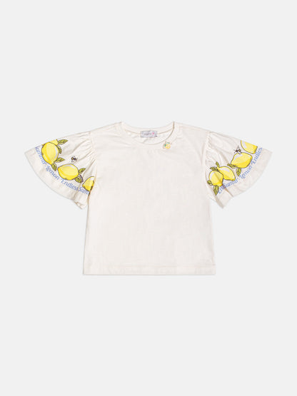 Conjunto Infantil Menina Off Limão Momi