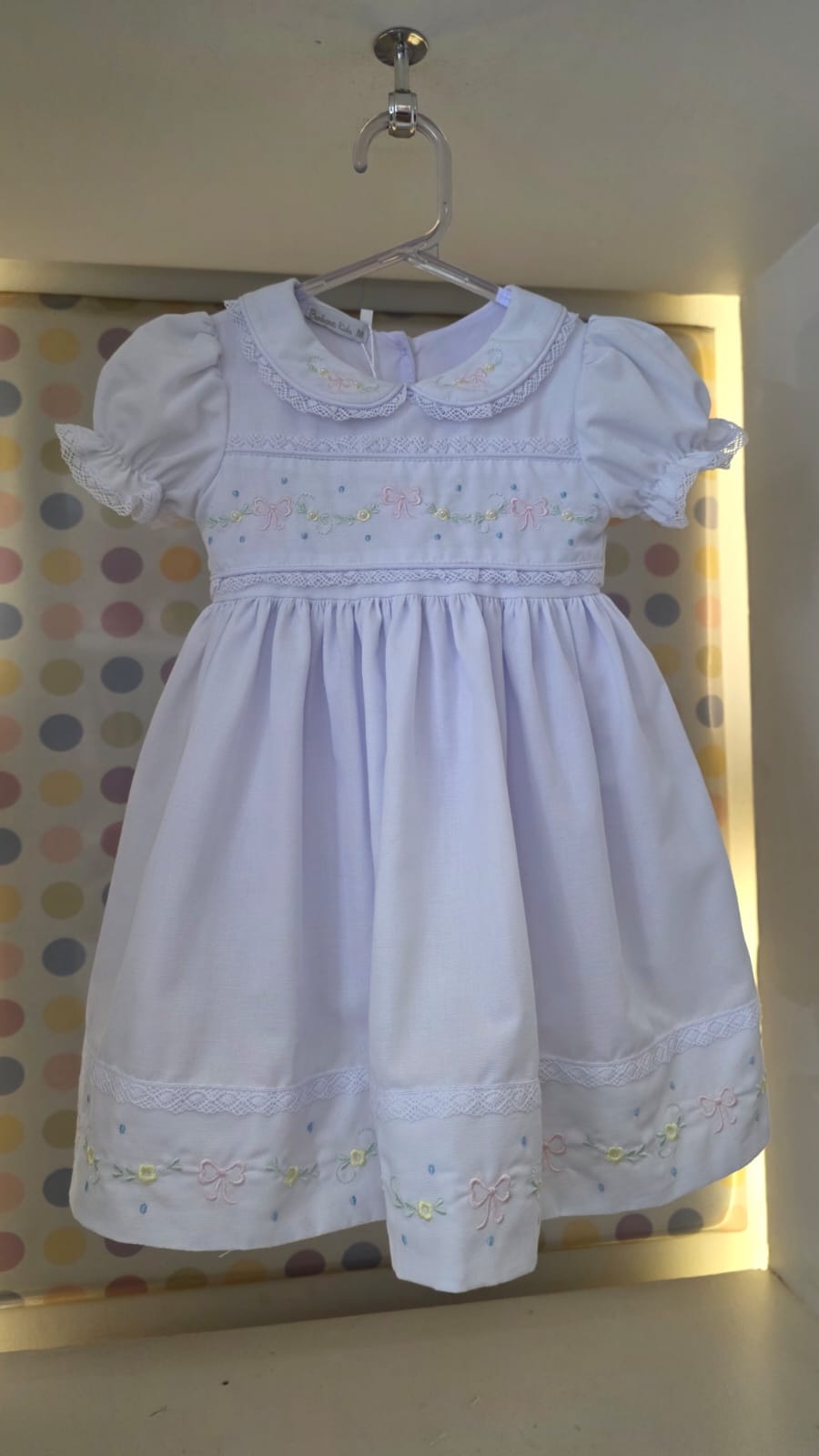 Vestido Bebê Branco Bordado Buá