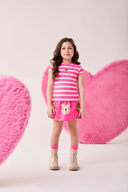 Conjunto Infantil MC Rosa Raposinha