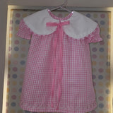 Vestido Bebê Rosa Xadrez Buá