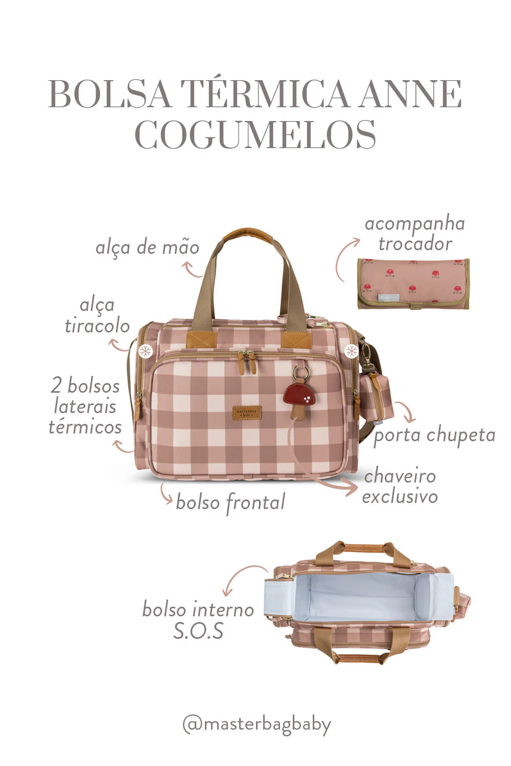 Bolsa Anne Cogumelo Masterbag