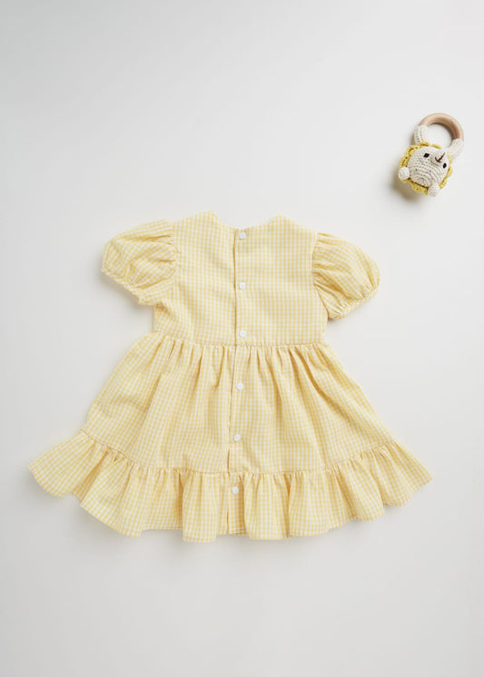 Vestido Xadrez Amarelo UM+UM