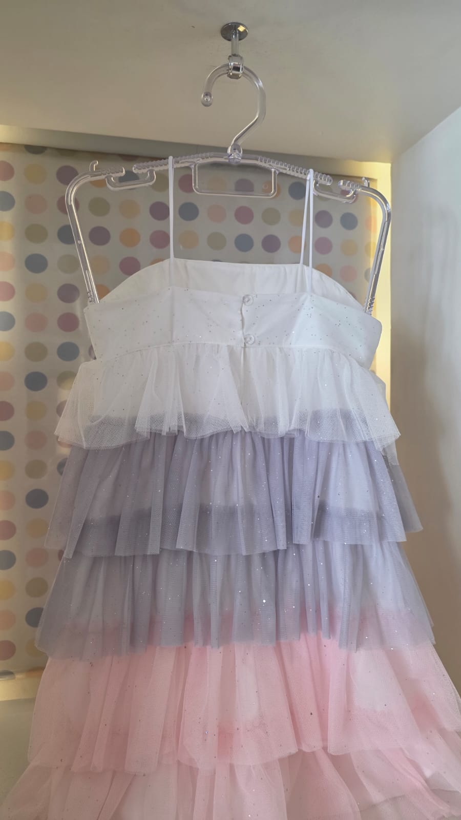 Vestido Infantil Tricolor Glitter Petit Cherie