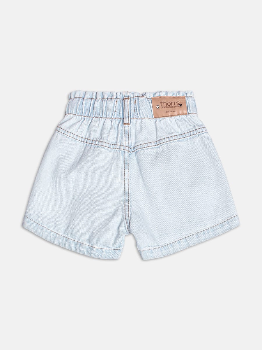 Short Jeans Infantil Laços Momi