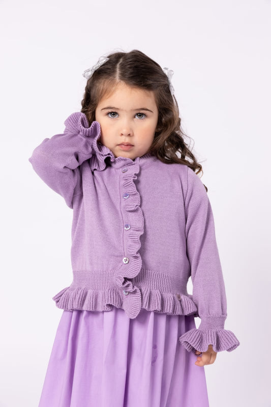 Cardigan Tricot Lilás UM+UM