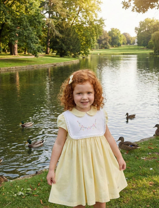 Vestido Bebê Antonella Amarelo Buá