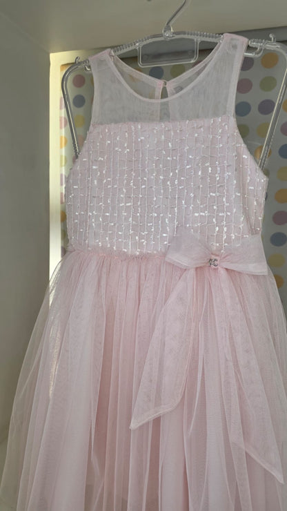Vestido Infantil Rosa Sutil Petit Cherie