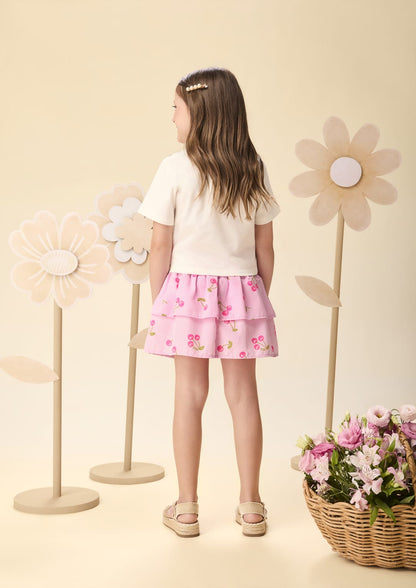 Conjunto Infantil Menina Rosa Cereja Momi