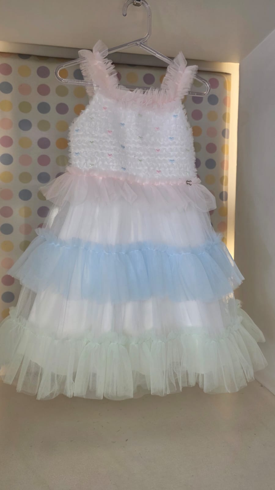 Vestido Infantil Color Corações Petit Cherie