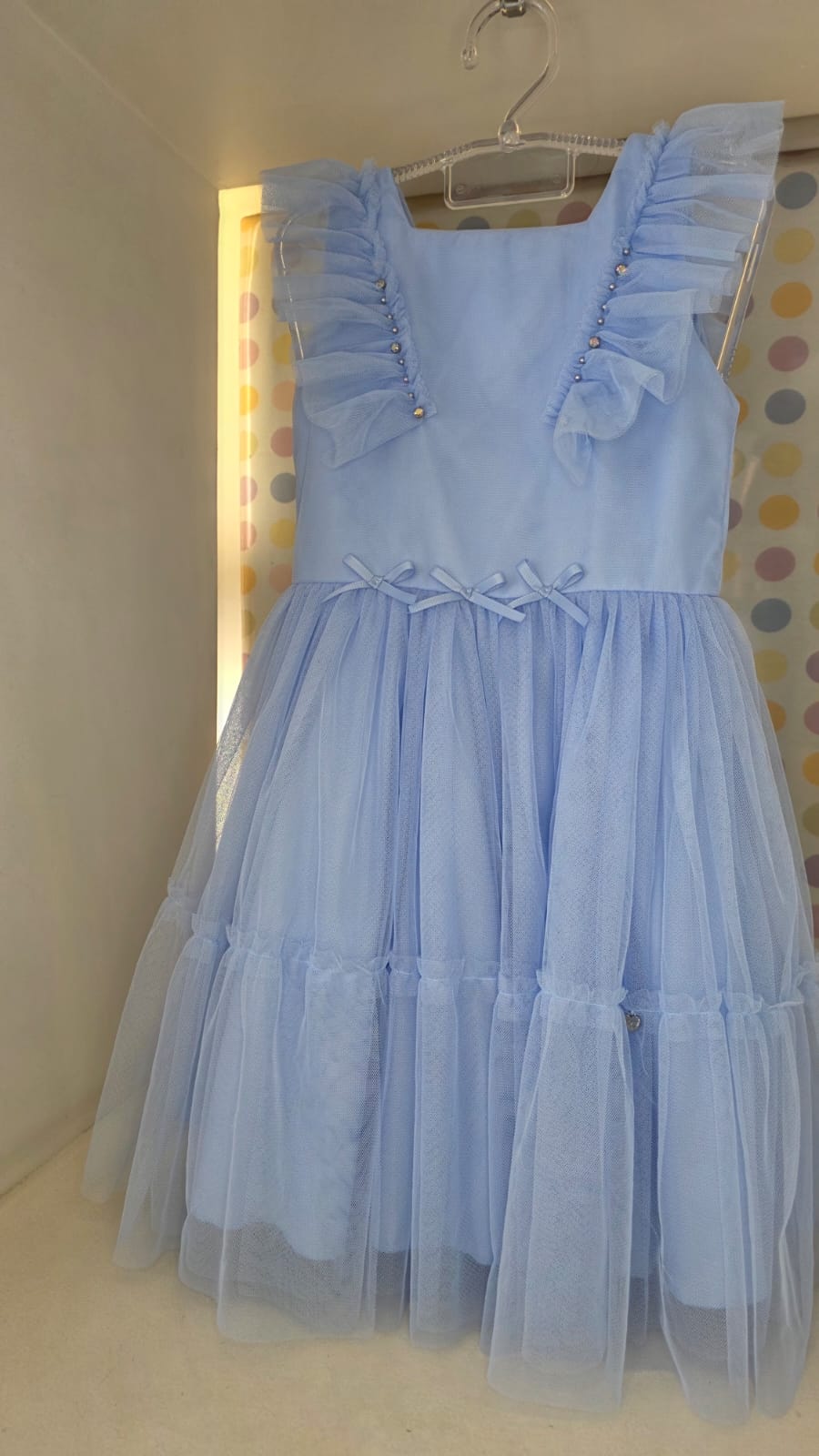 Vestido Infantil Azul Glamour Petit Cherie