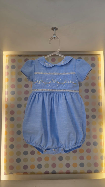 Homper Bebê Floral Azul Buá