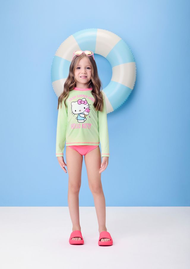 Blusa Infantil Proteção UV Hello Kitty Momi