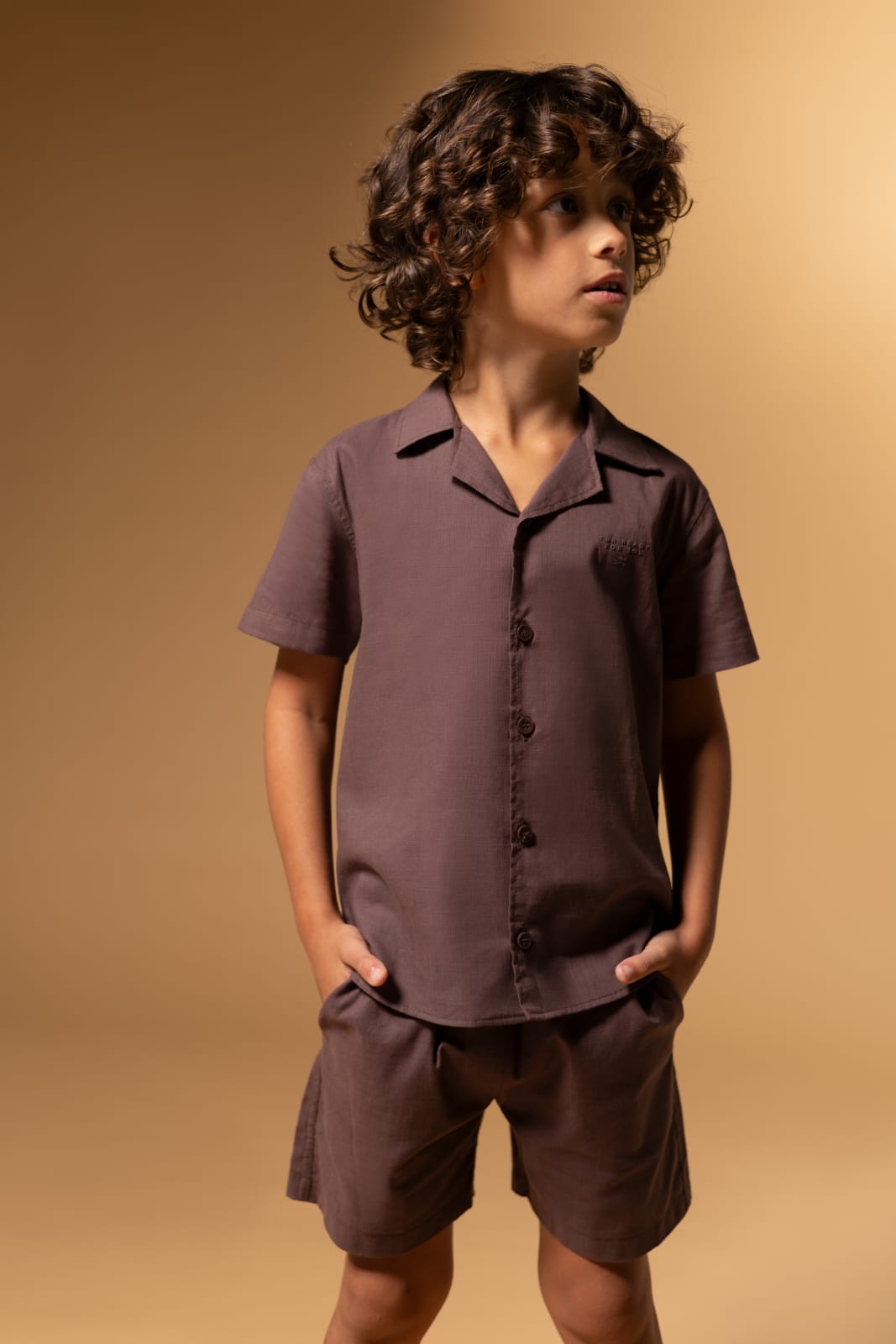 Conjunto Infantil Menino 03 Peças Marrom Buá