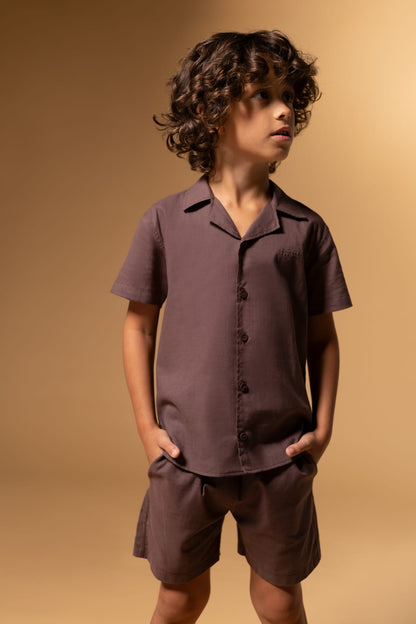 Conjunto Infantil Menino 03 Peças Marrom Buá