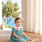 Vestido Bebê Xadrez Verde Buá