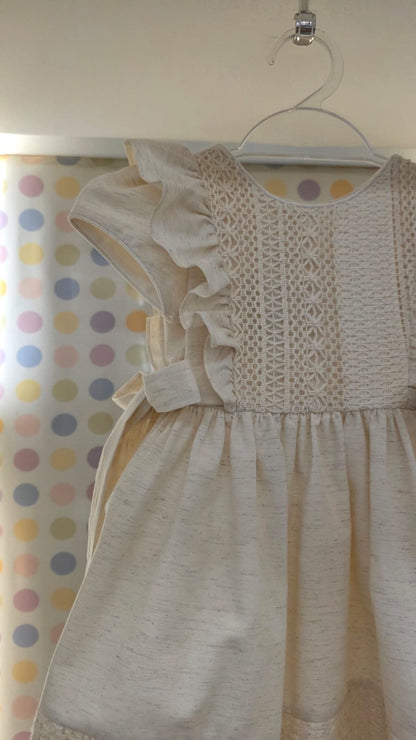 Vestido Infantil Renda Crochê Buá