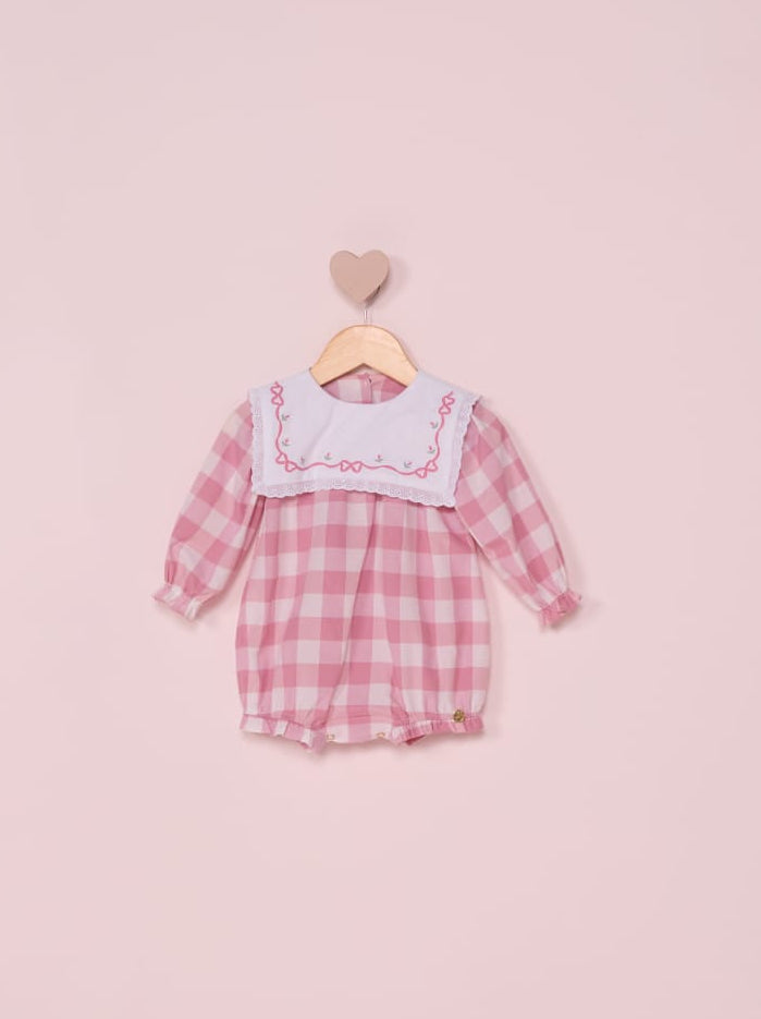 Homper Bebê Xadrez Rosa Buá