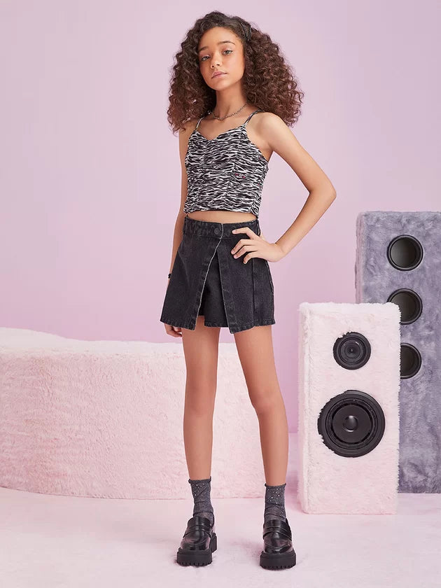 Short Saia Jeans Black Iam Authoria