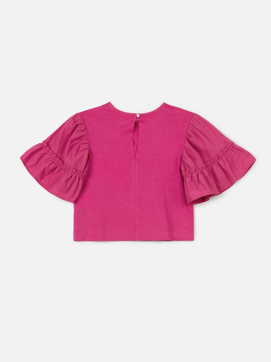 Blusa Evasê Fucsia Animê