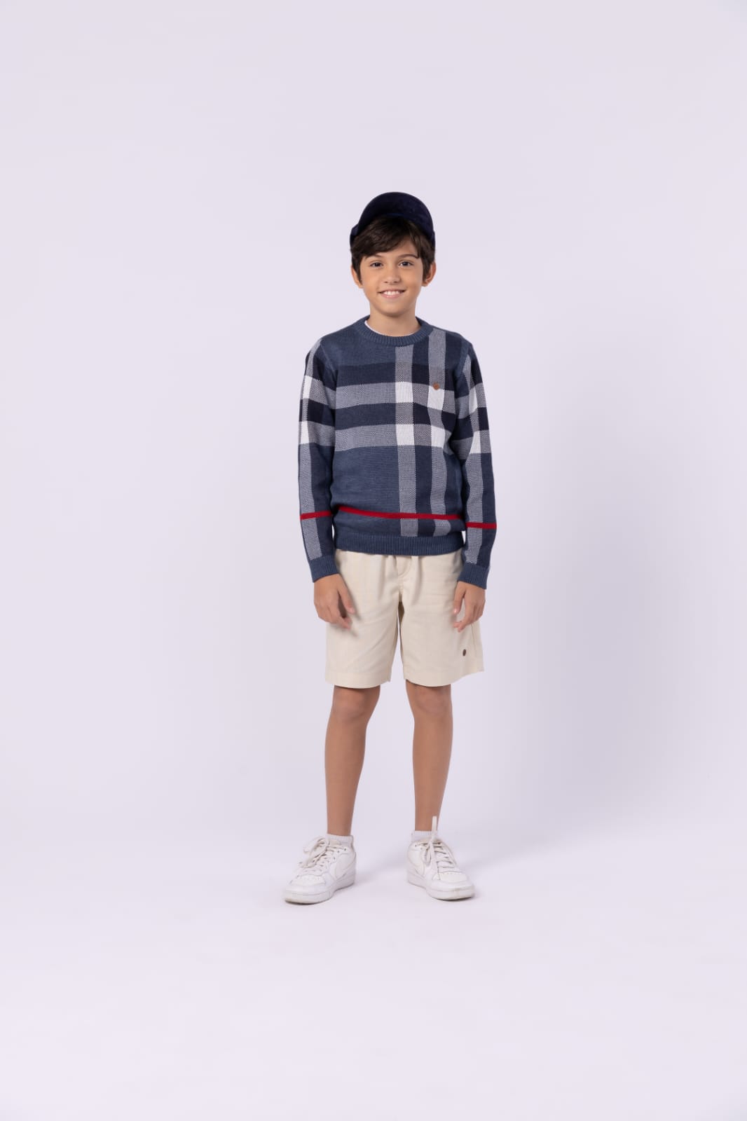 Blusa Tricot Xadrez UM+UM