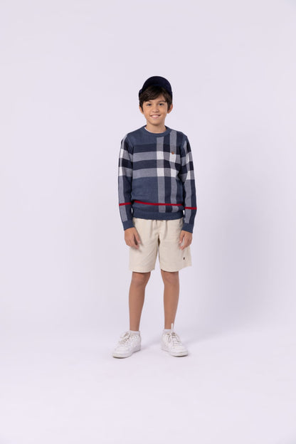 Blusa Tricot Xadrez UM+UM