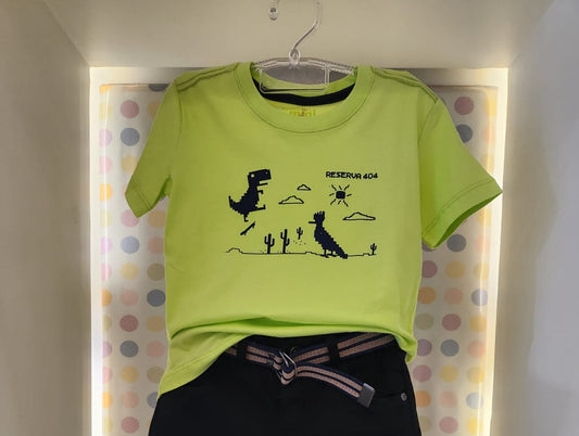 Camiseta Pixel Dinossauro Reserva