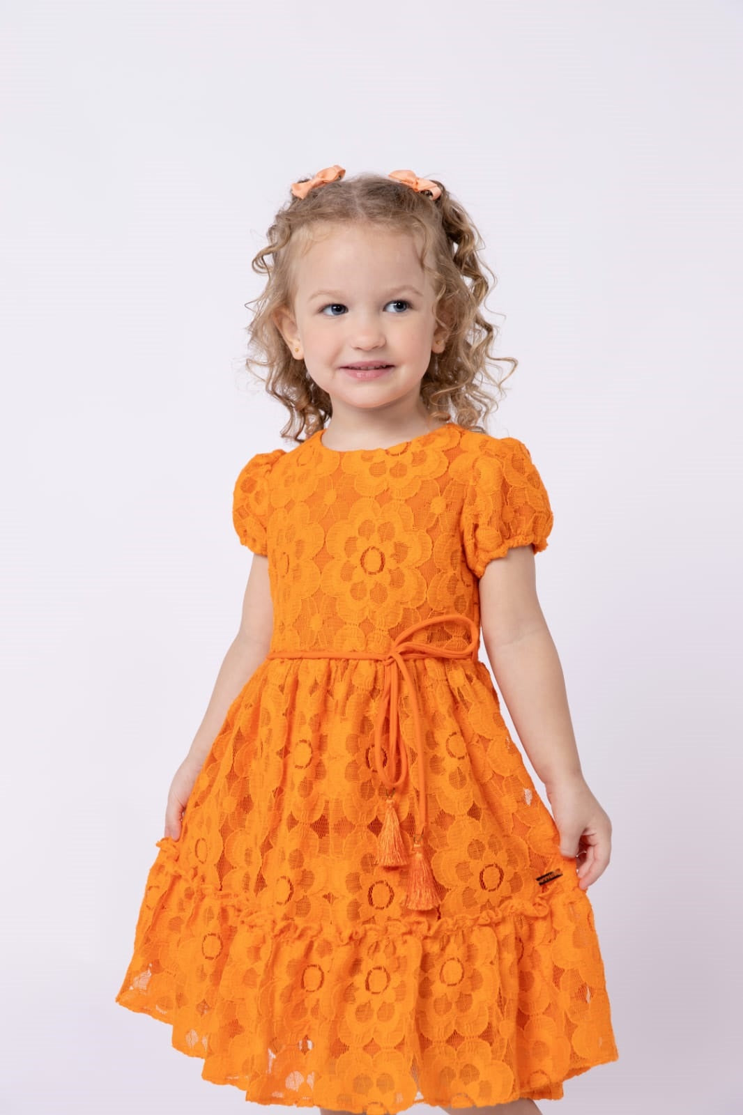 Vestido Renda Laranja UM+UM