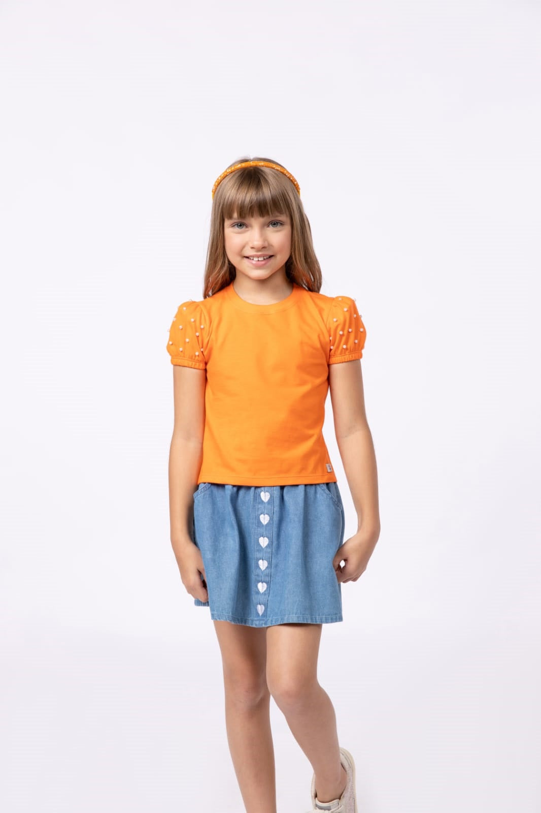 Blusa Malha Laranja UM+UM