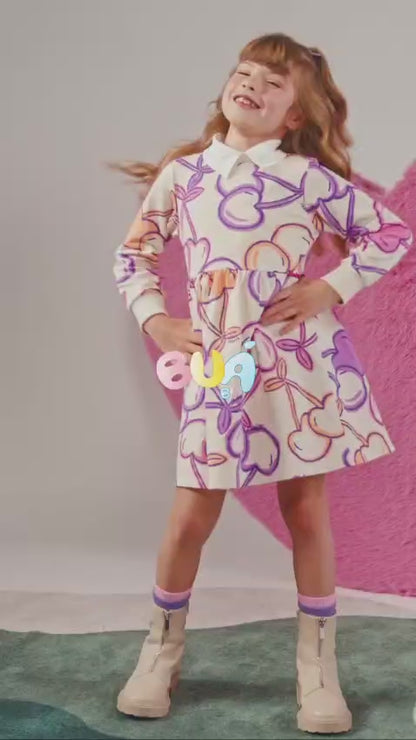 Vestido Infantil Off Cherry Bimbi