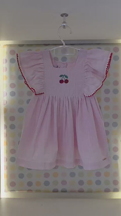 Vestido Bebê Rosa Chá Cereja Buá