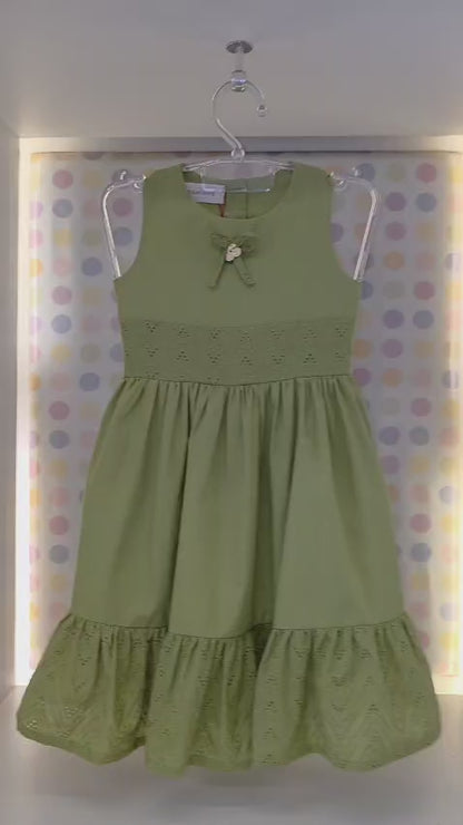 Vestido Infantil Verde Lentilha Buá