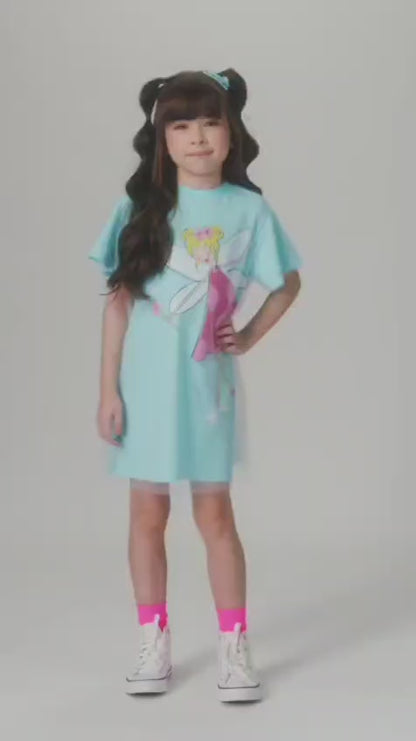 Vestido Infantil Azul Fada Buá