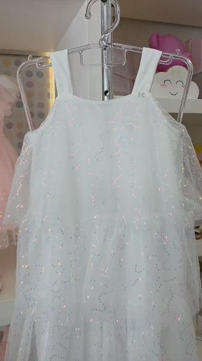 Vestido Infantil Camadas Branco Petit Cherie