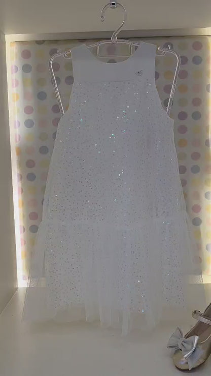 Vestido Infantil Off Paetê Petit Cherie
