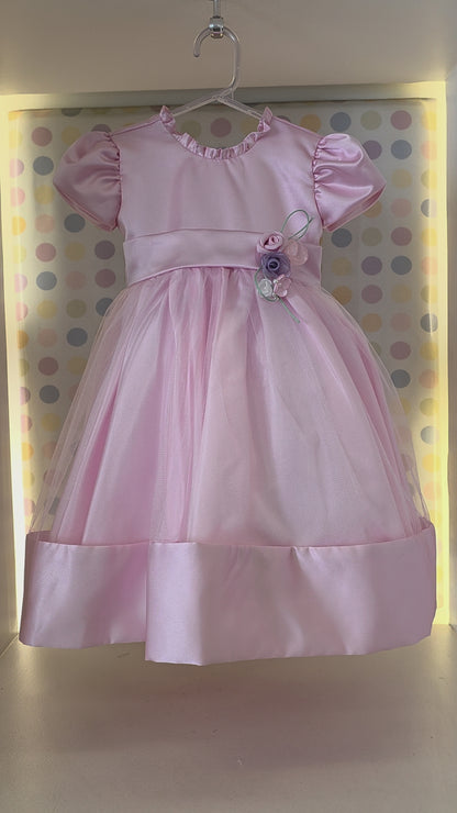 Vestido Infantil Festa Rosa Buá