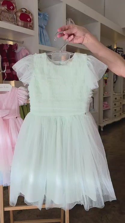 Vestido Infantil Verde Água Petit Cherie