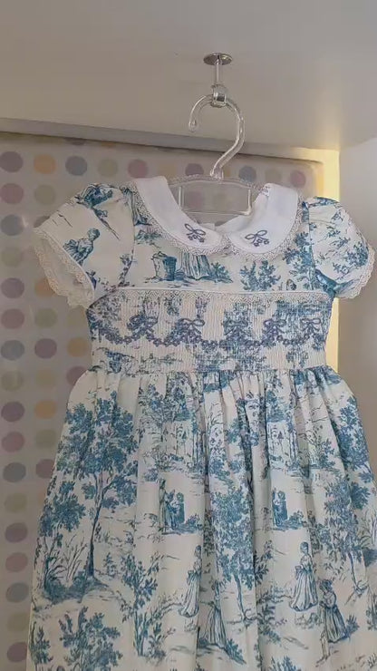 Vestido Infantil França Azul Buá