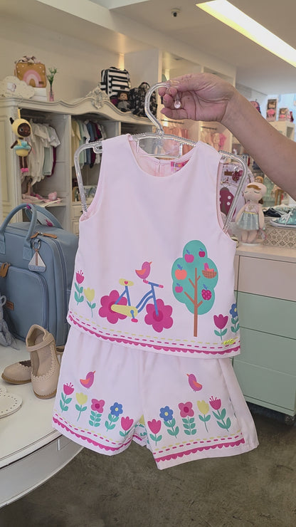 Conjunto Infantil Rosa Claro Jardim Buá