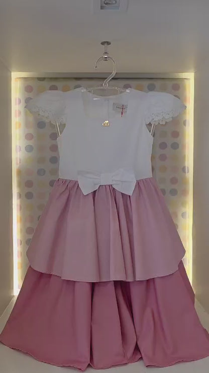 Vestido Infantil Tricolor Buá