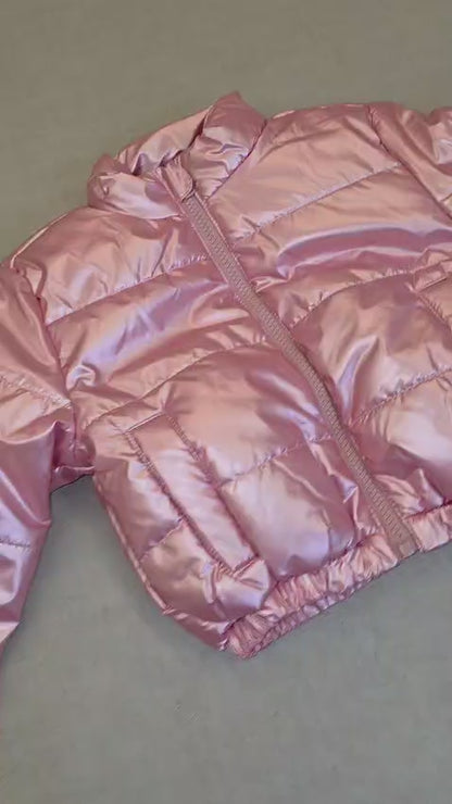 Jaqueta Infantil Puffer Rosa Buá